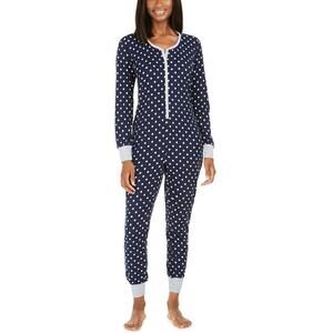 Jenni Womens Printed Thermal One Piece Pajama Size S